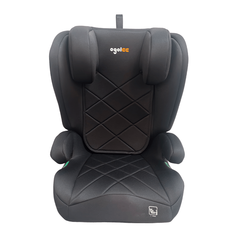OG303B s autosedačkou Isofix, skupinou 2 3 autosedačky, posilňovacie skladacie, čierne s reliéfom