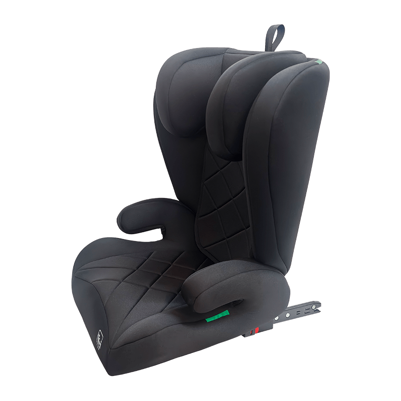 OG303B s autosedačkou Isofix, skupinou 2 3 autosedačky, posilňovacie skladacie, čierne s reliéfom