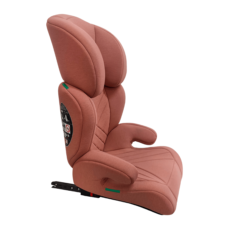 OG301 s autosedačkou Isofix, skupina 2 3 autosedačky, posilňovacie skladacie, ružové s reliéfom