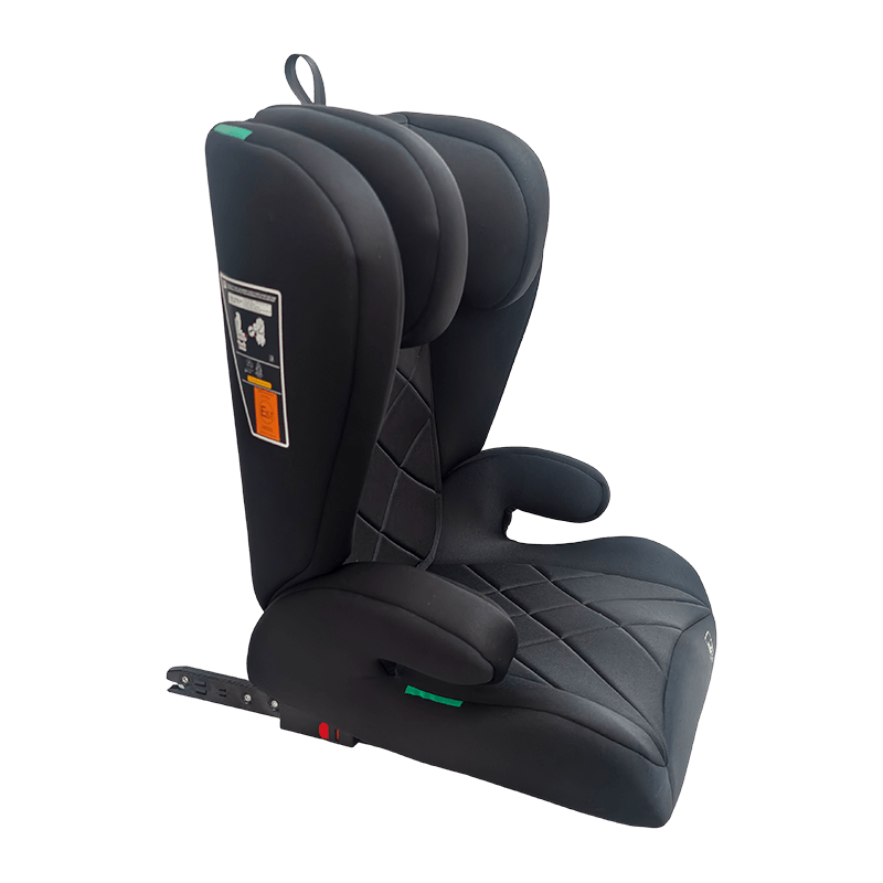 OG303B s autosedačkou Isofix, skupinou 2 3 autosedačky, posilňovacie skladacie, čierne s reliéfom